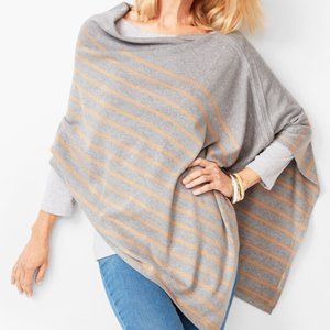 Talbots Striped Asymmetrical Poncho